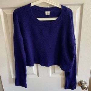 Purple Cropped Sweater